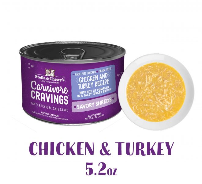 S&C Cat CC Cans_Savory Shreds_Chicken & Turkey 5.2oz