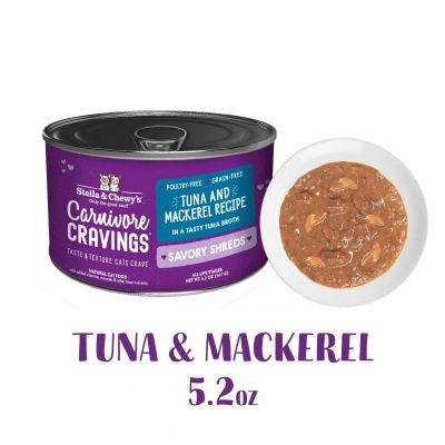 S&C Cat CC Cans_Savory Shreds_Tuna & Mackerel 5.2oz